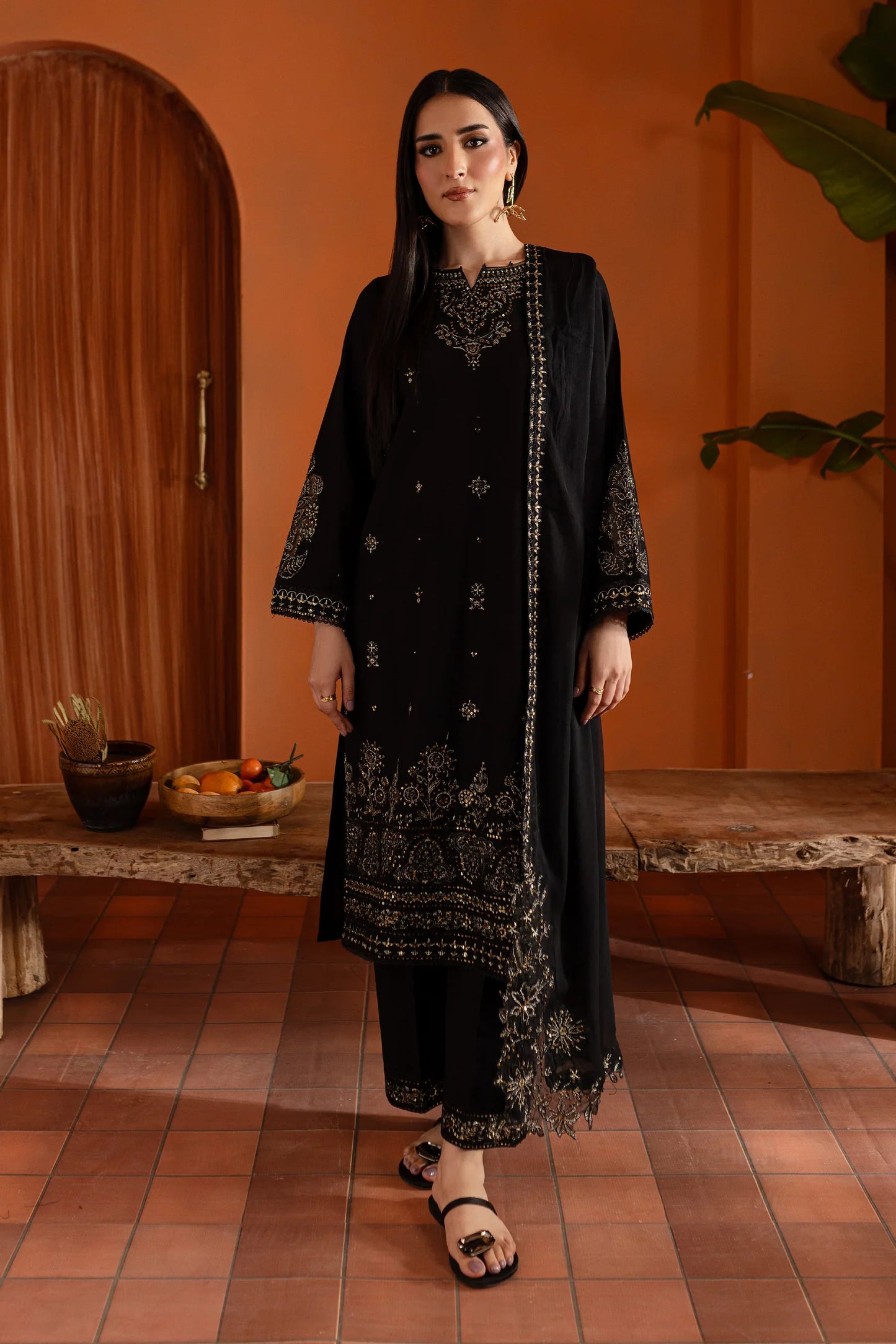 Best Selling - Black Magisk 3Pc Embroidered Dress