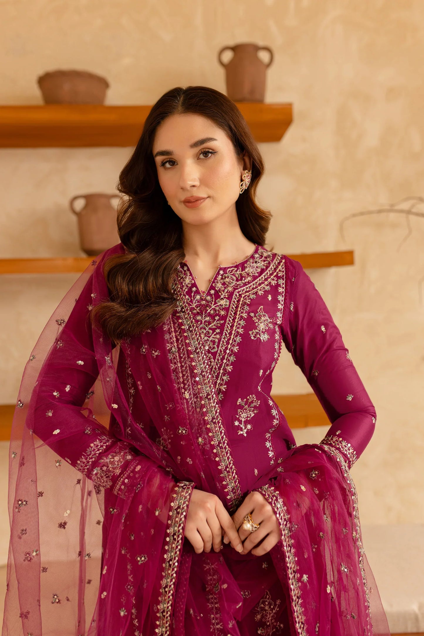 Best Selling - Ehaad 3Pc Embroidered Dress