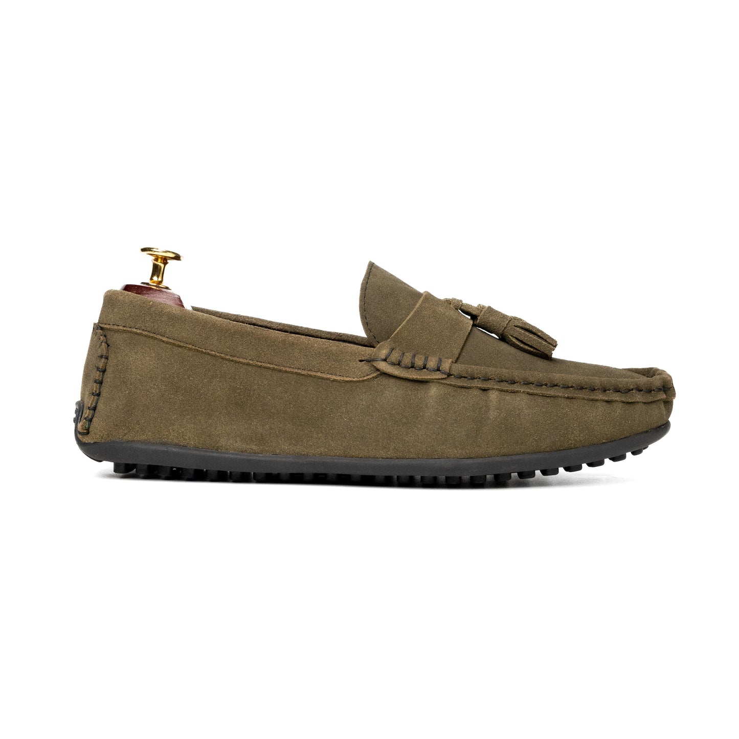 Foster Green Suede Loafers For Men