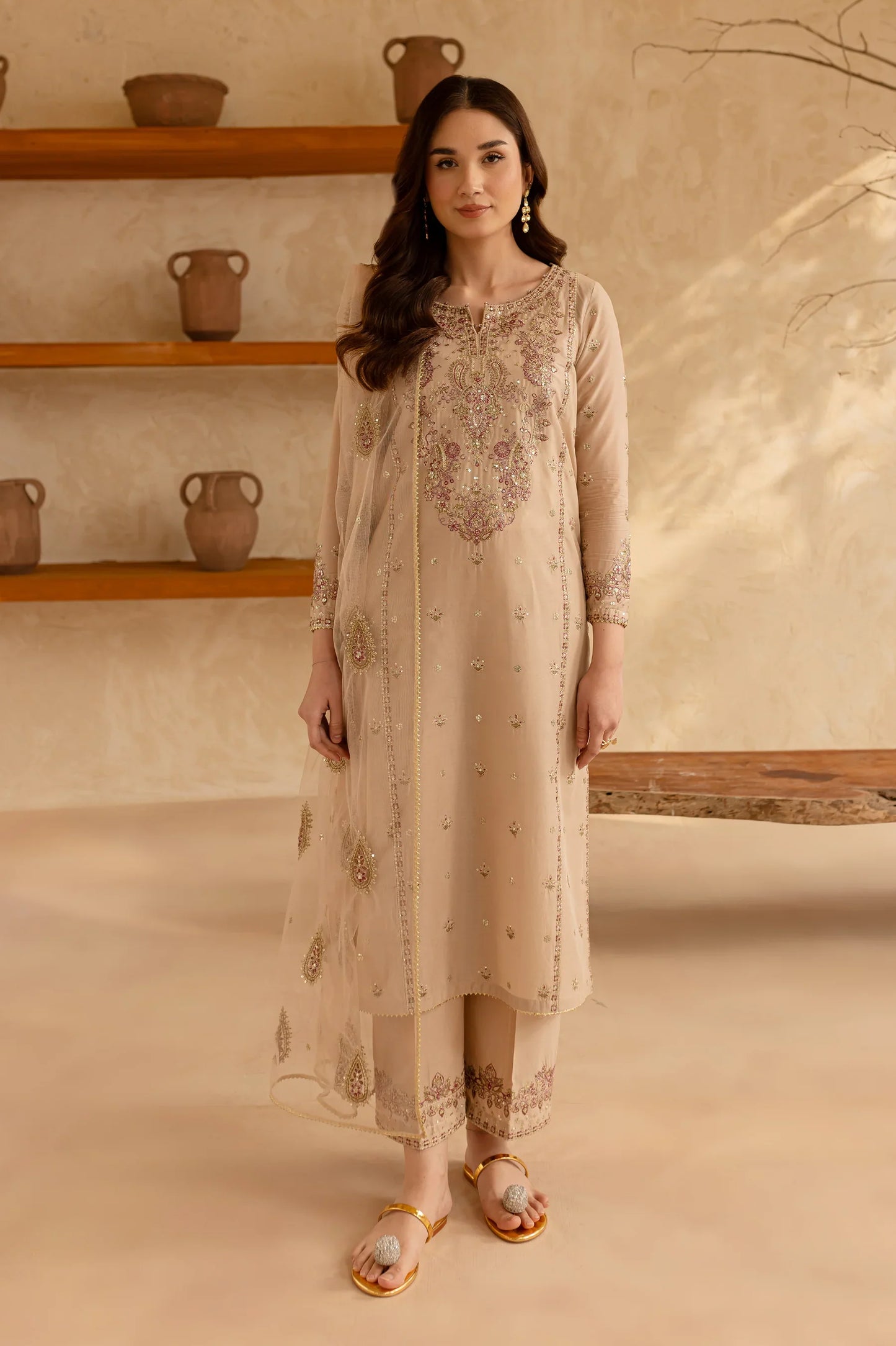 Best Selling - Rafaello 3Pc Embroidered Dress