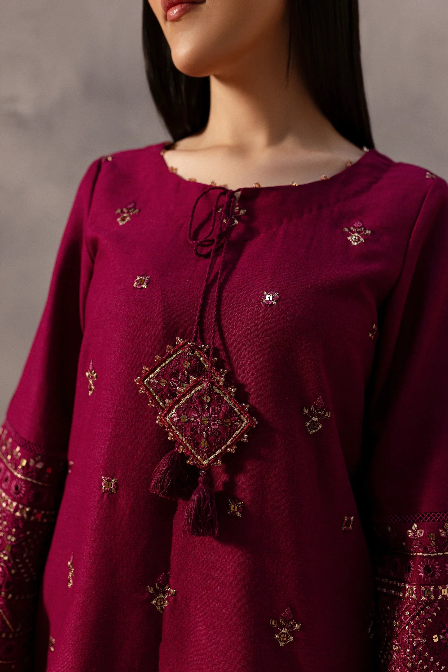 Best Selling - Red Cruz 2Pc Embroidered Dress