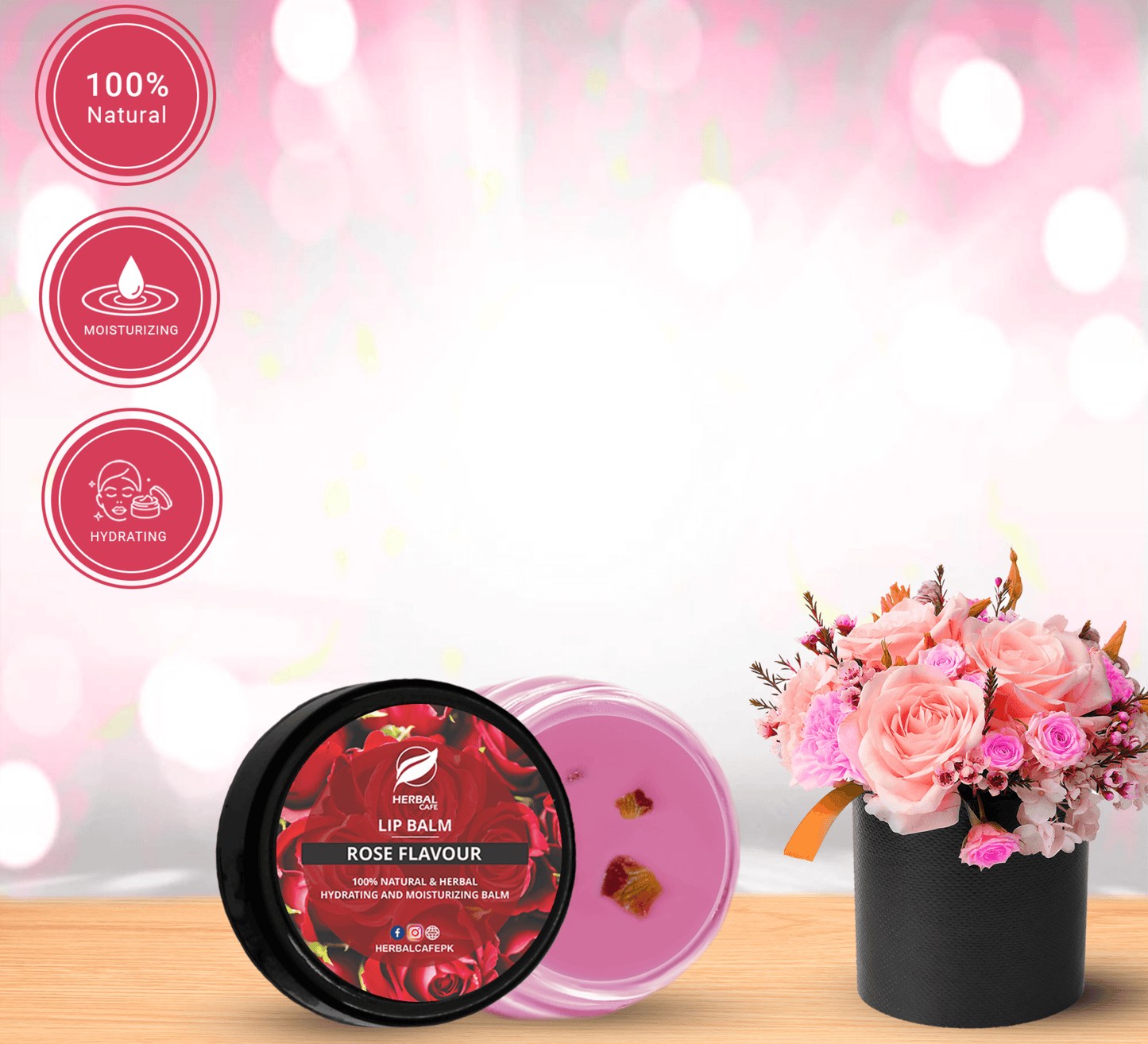 Rose - Lip Balm - Herbal Cafe Pakistan
