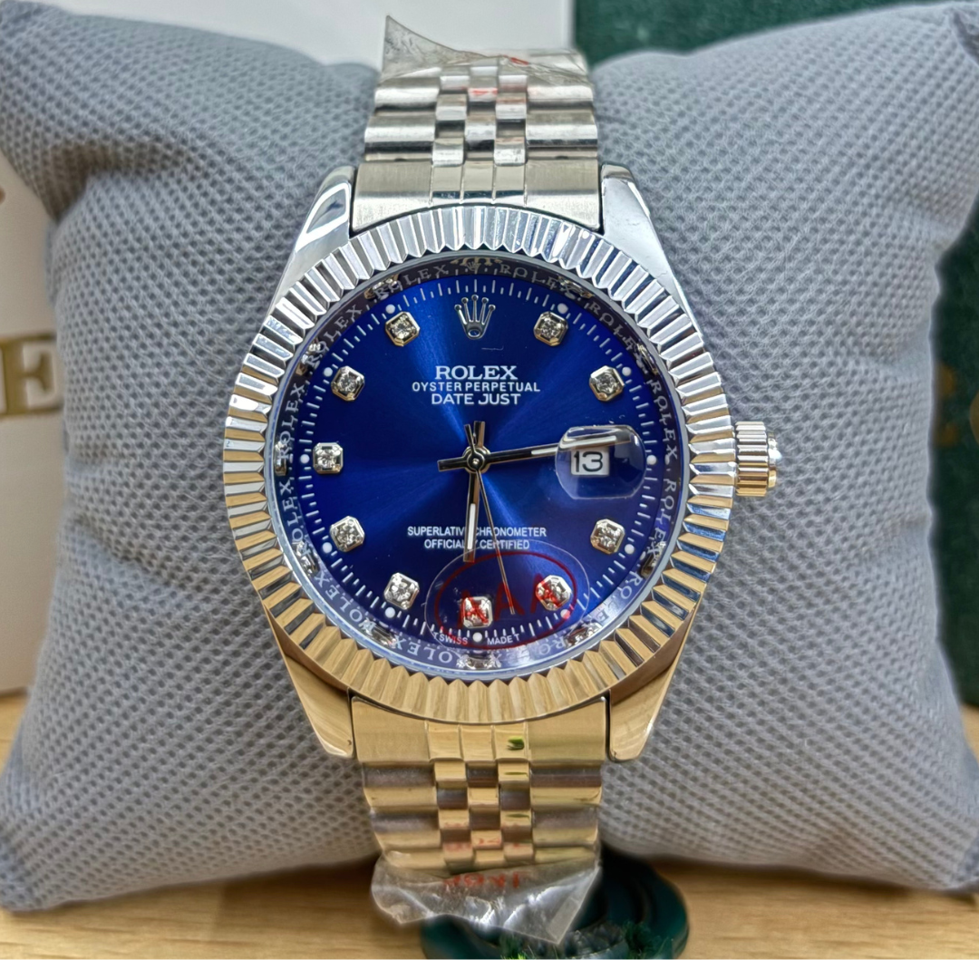 Rlx DateJust - 40mm - Fluted Bezel - Blue