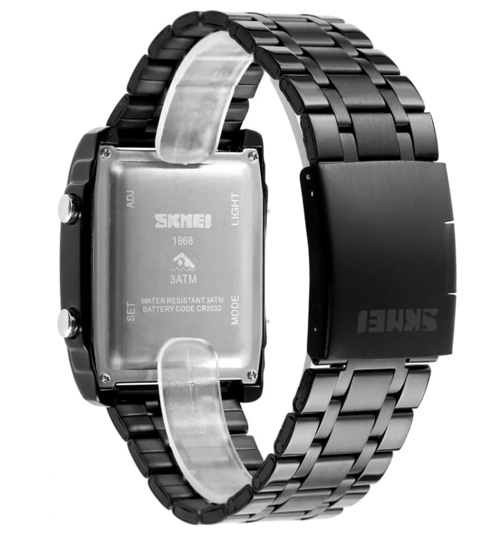 Original SKMEI - 3 Time - Water Resistant (30M) - Black