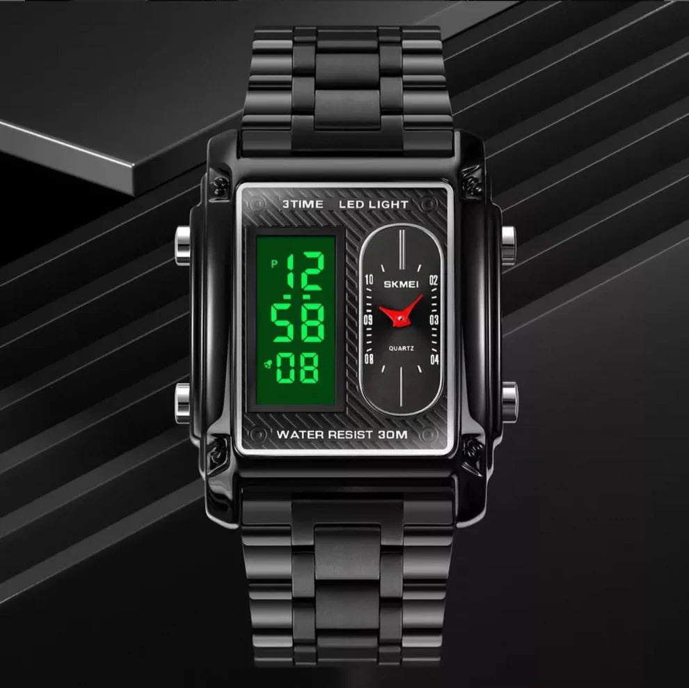 Original SKMEI - 3 Time - Water Resistant (30M) - Black