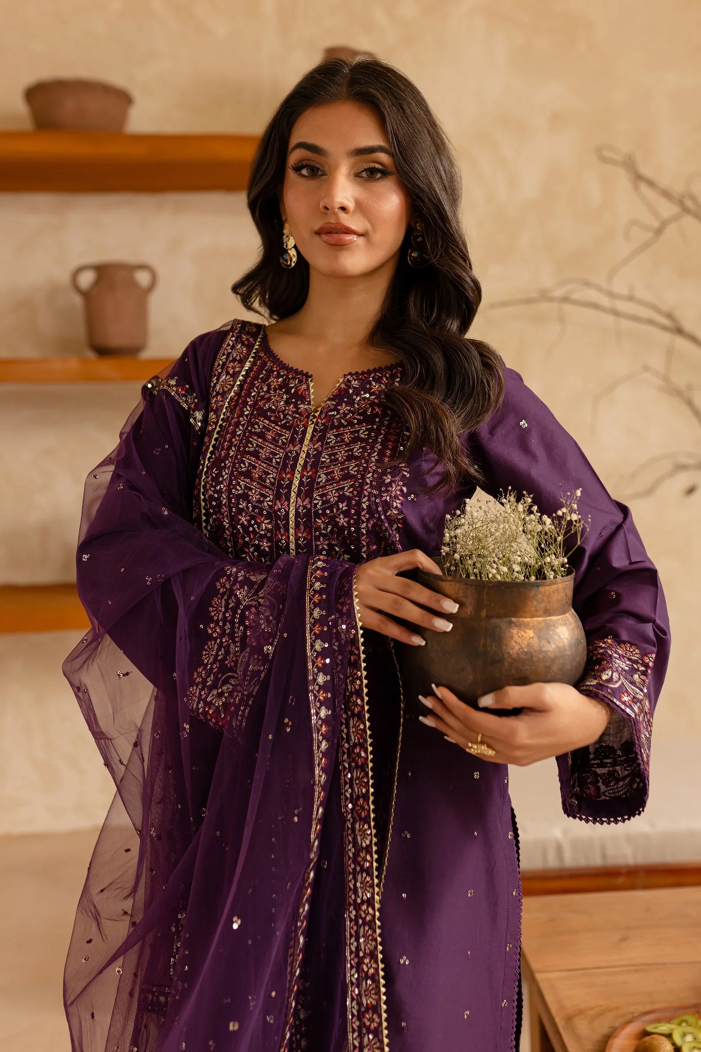 Best Selling - Cyelin 3Pc Embroidered Dress