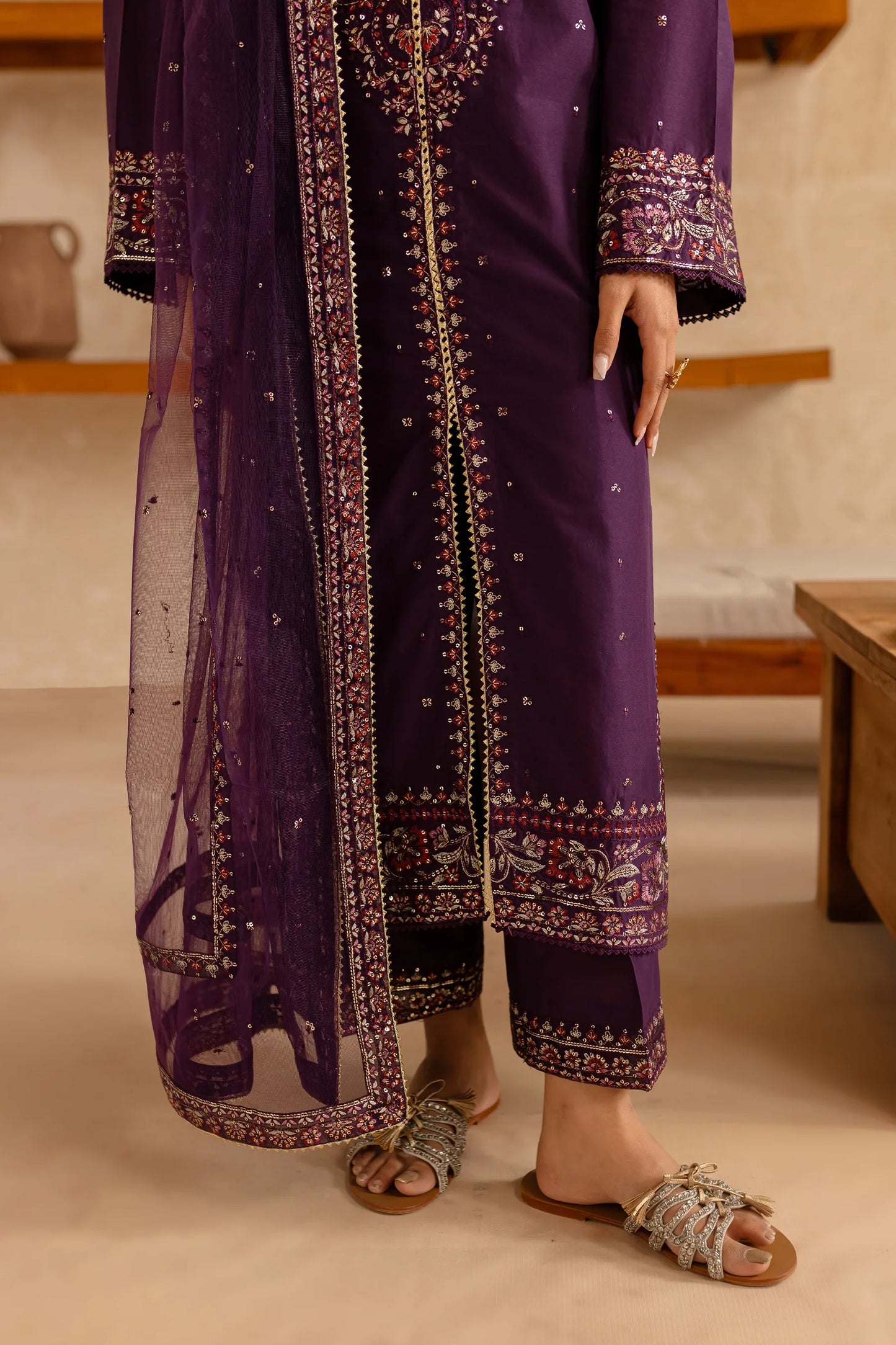 Best Selling - Cyelin 3Pc Embroidered Dress