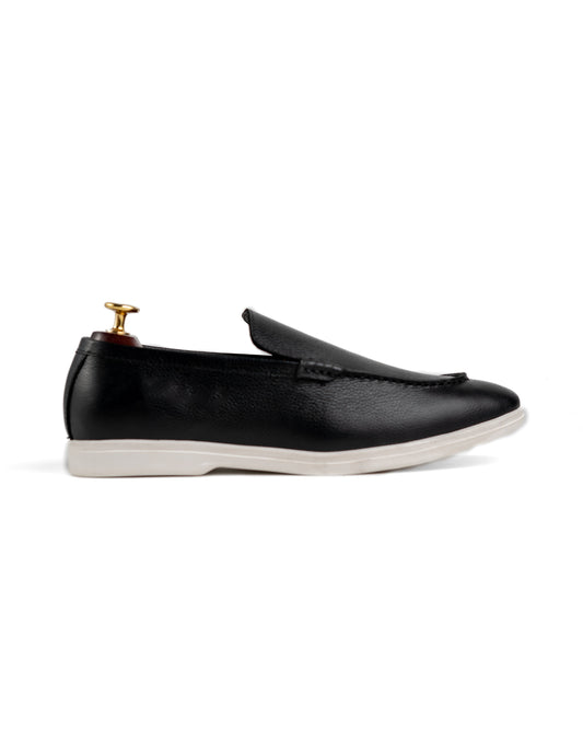 Flint Black Loafer Shoes (FB-229)