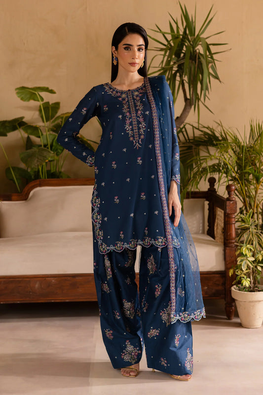 Best Selling - Perk 3Pc Embroidered Solid Dress