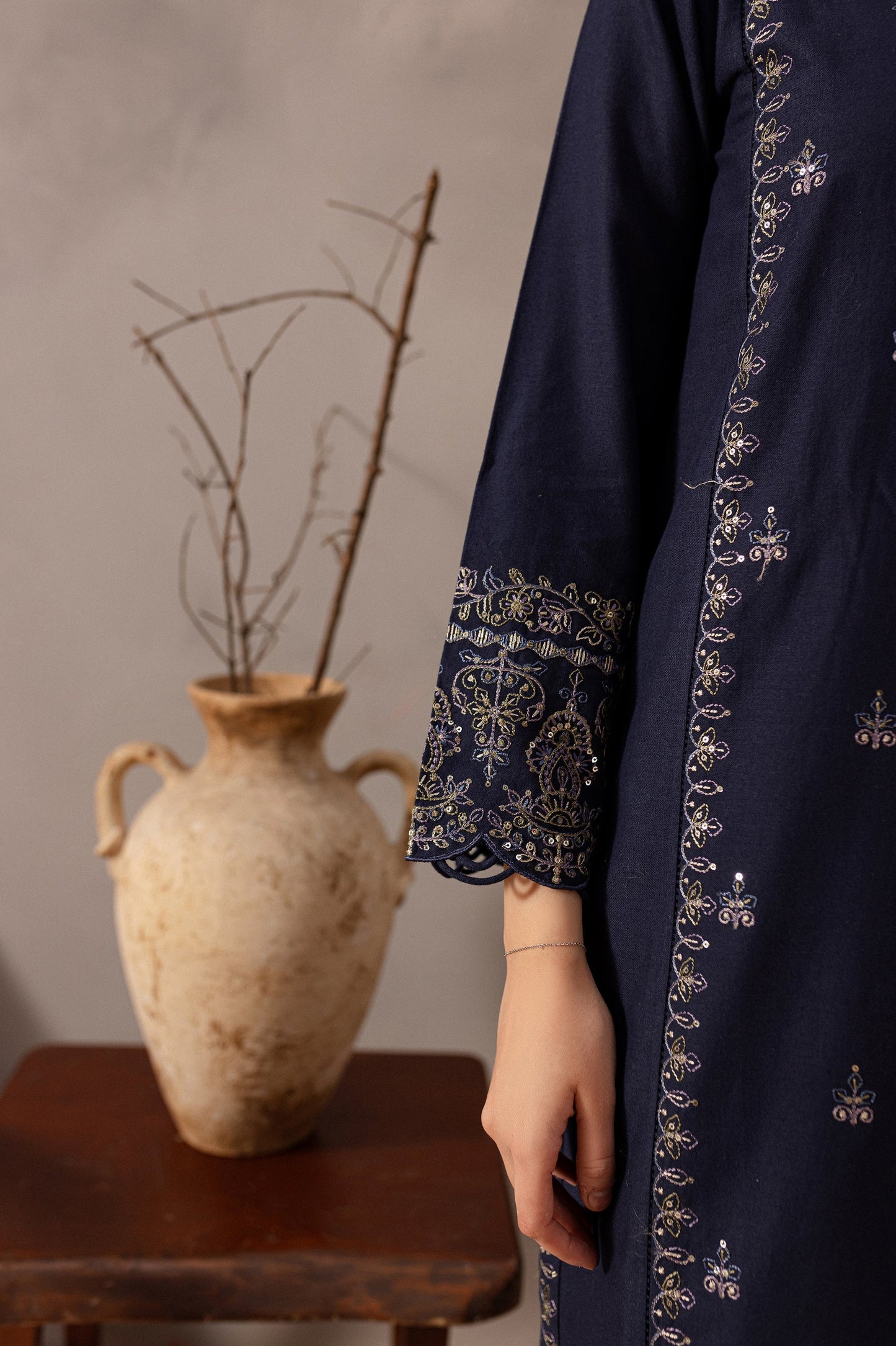 Best Selling - Rhea 2Pc Embroidered Dress