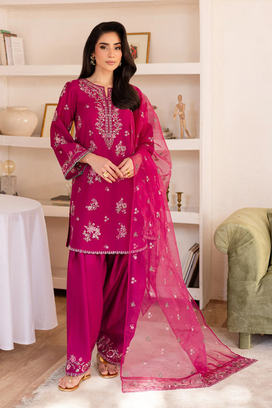 Best Selling - Rua 3Pc Embroidered Solid Dress