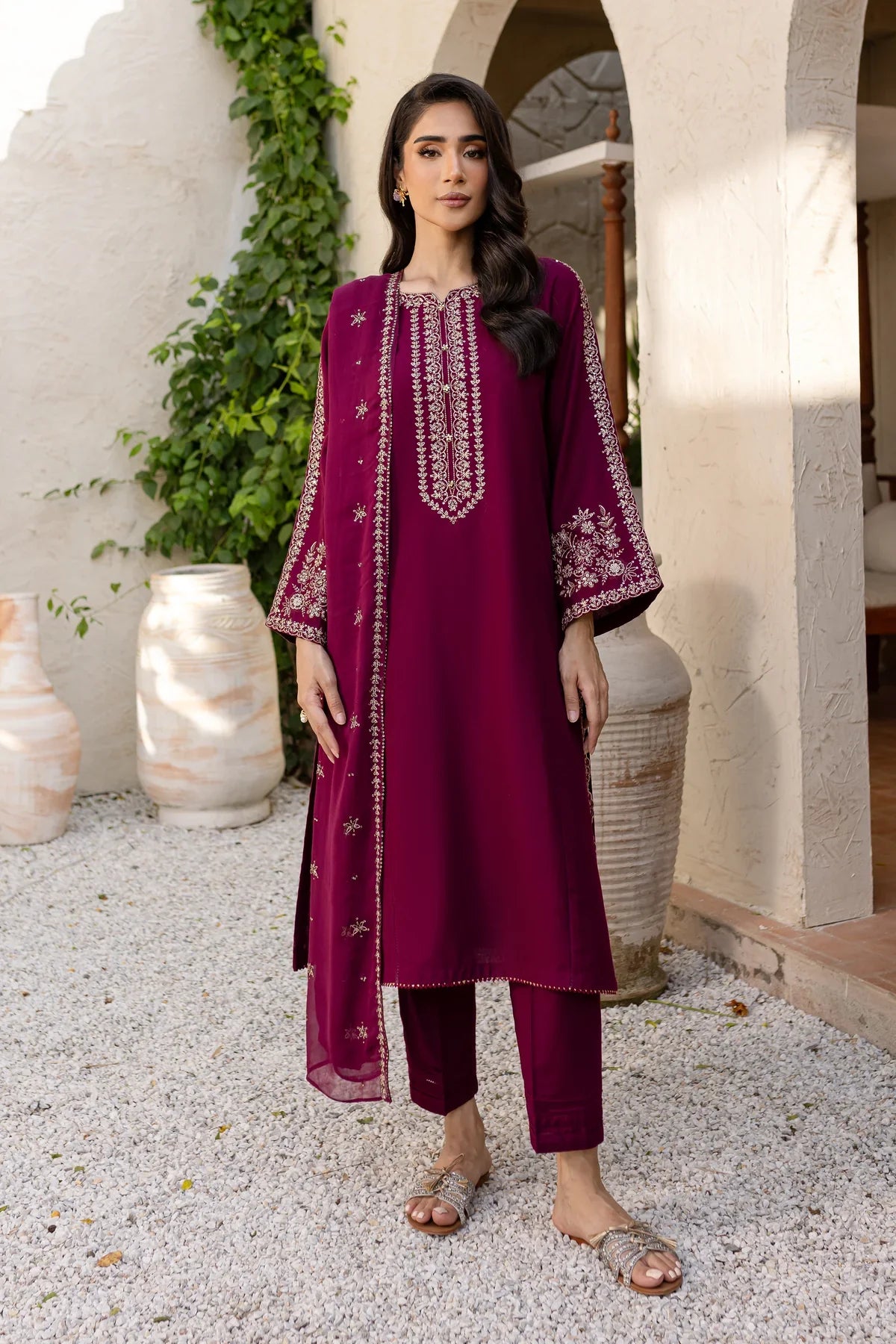 Best Selling - Saaya 3Pc Embroidered Dress