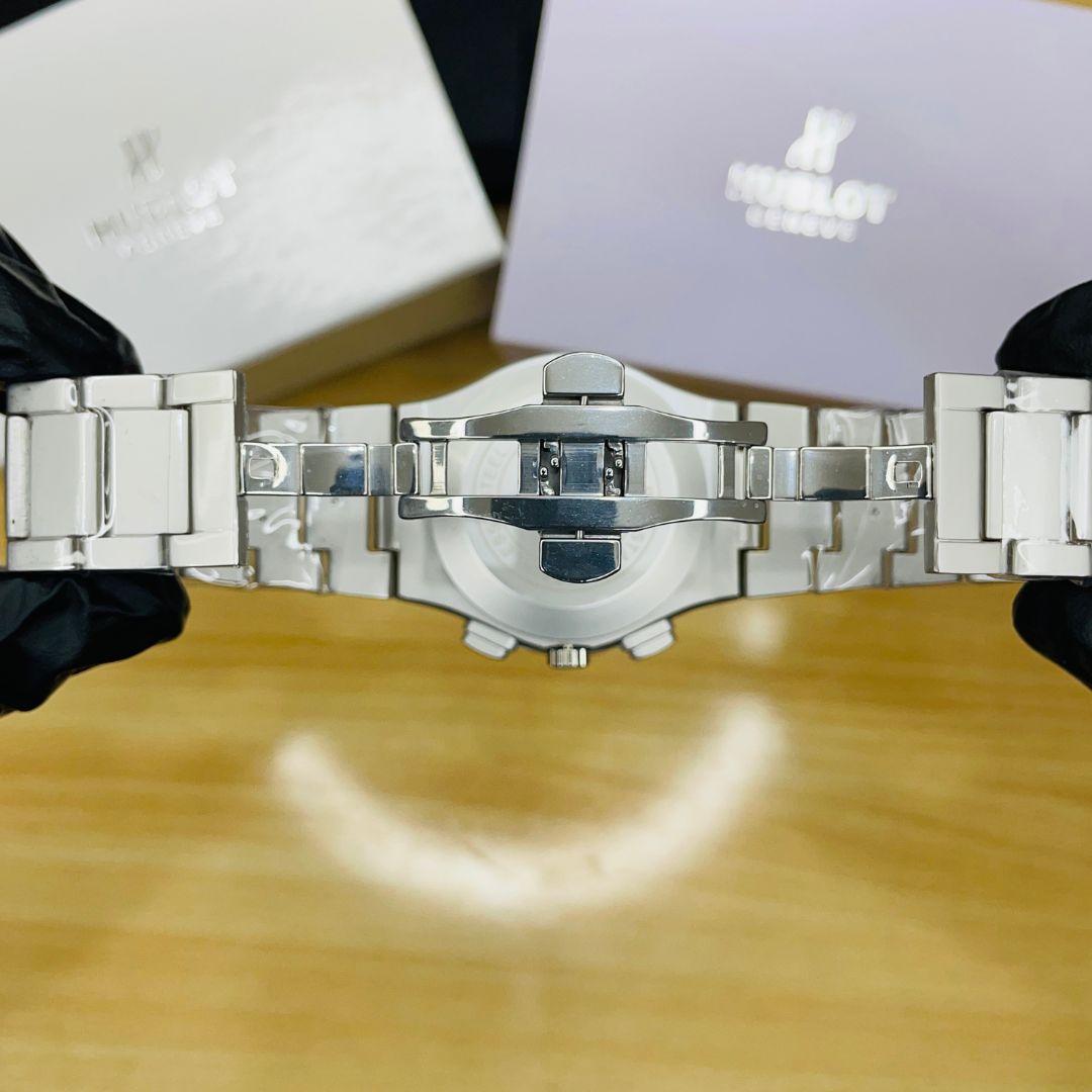 HB Premium Watch - Luxury Silver Matte Chain - Gray Dial