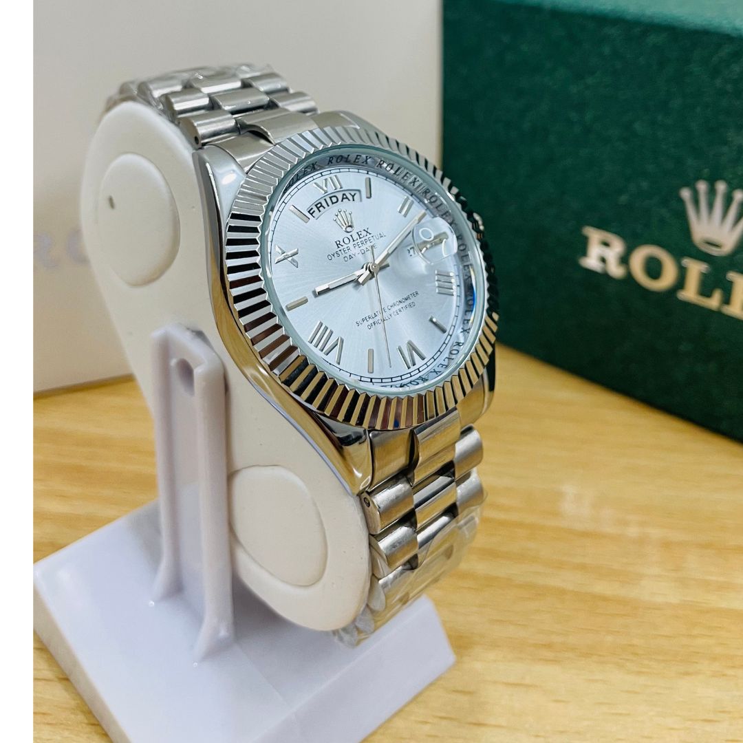 XEON RLX Day-Date - 40MM - Fluted bezel Sky Blue Dial