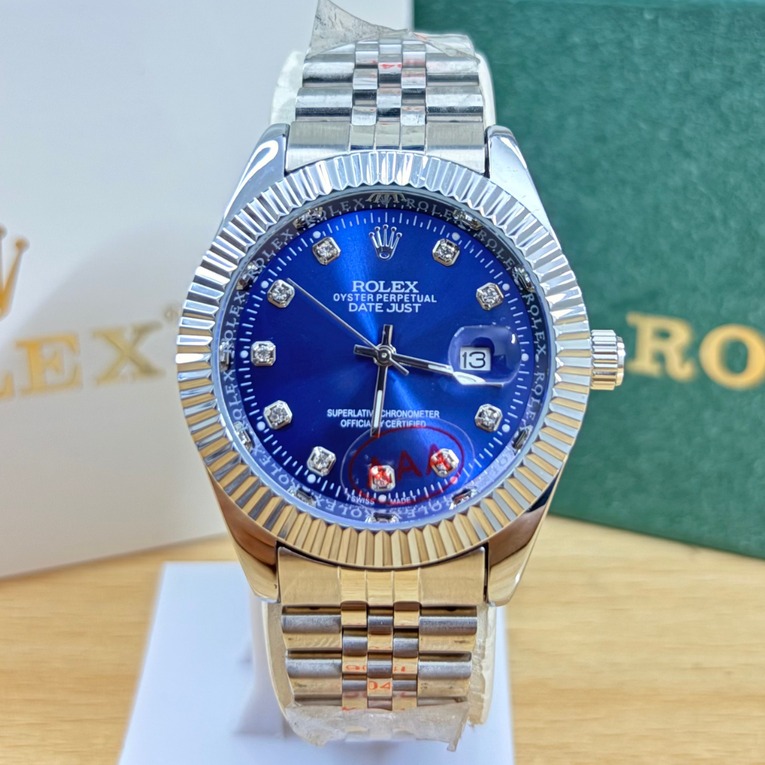Rlx DateJust - 40mm - Fluted Bezel - Blue