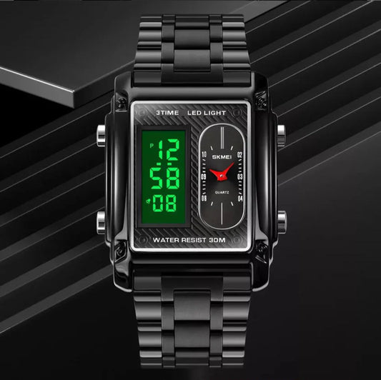 Original SKMEI - 3 Time - Water Resistant (30M) - Black